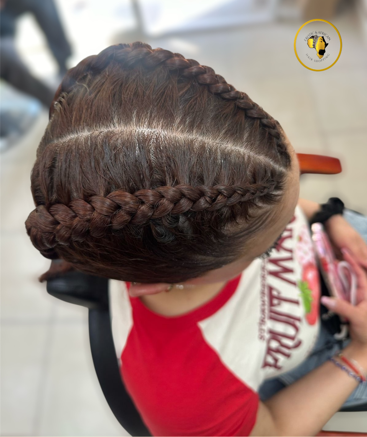 Peinado Stitch Braids y Ghana Braids: Peinados Afro Elegantes y Protectores en Exotica Afro Hair Shopping