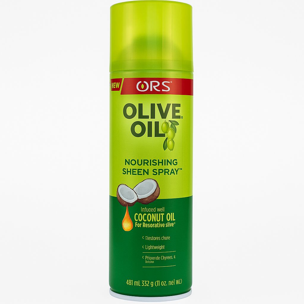 ORS Olive Oil Sheen Spray con Aceite de Coco – Spray Hidratante para Cabello Seco 481 ml