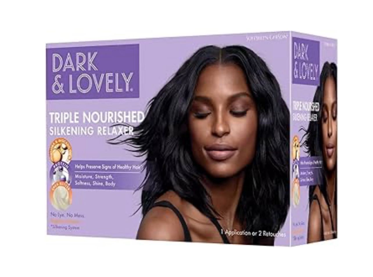 Dark & Lovely Triple Nourished Relaxer – Alisador Hidratante Sin Tinte ni Desorden (1 Aplicación o 2 Retoques)
