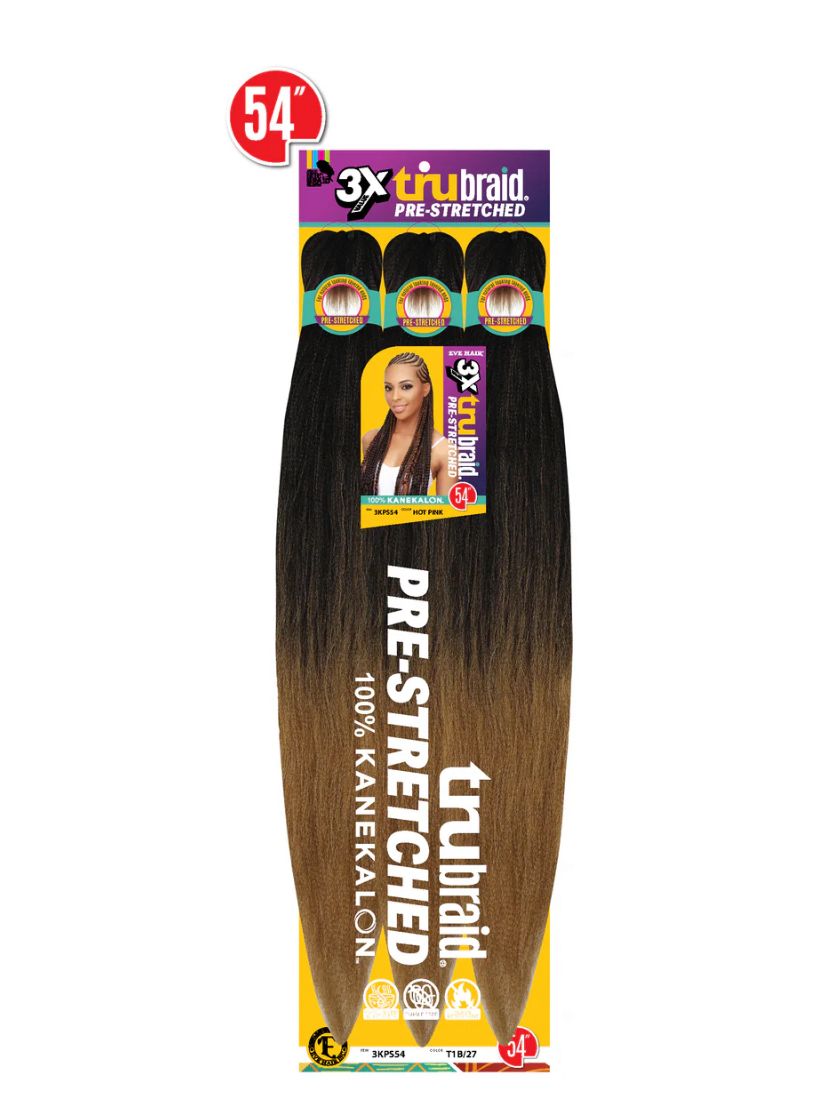 Extensiones de Trenza 3X TruBraid Pre-Stretched 54” – 100% Kanekalon