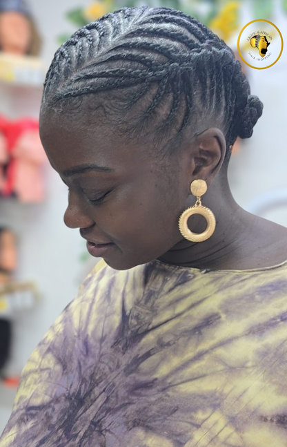 Peinado Stitch Braids y Ghana Braids: Peinados Afro Elegantes y Protectores en Exotica Afro Hair Shopping