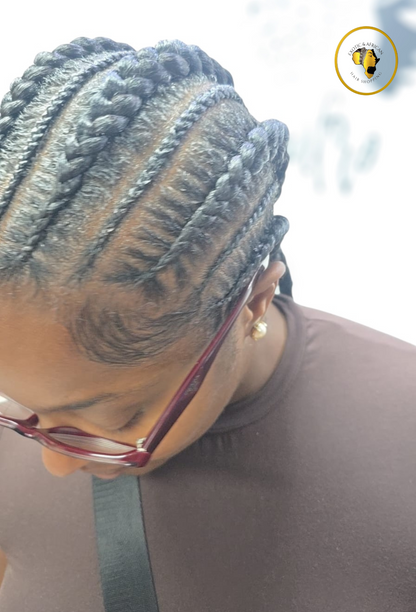 Peinado Stitch Braids y Ghana Braids: Peinados Afro Elegantes y Protectores en Exotica Afro Hair Shopping