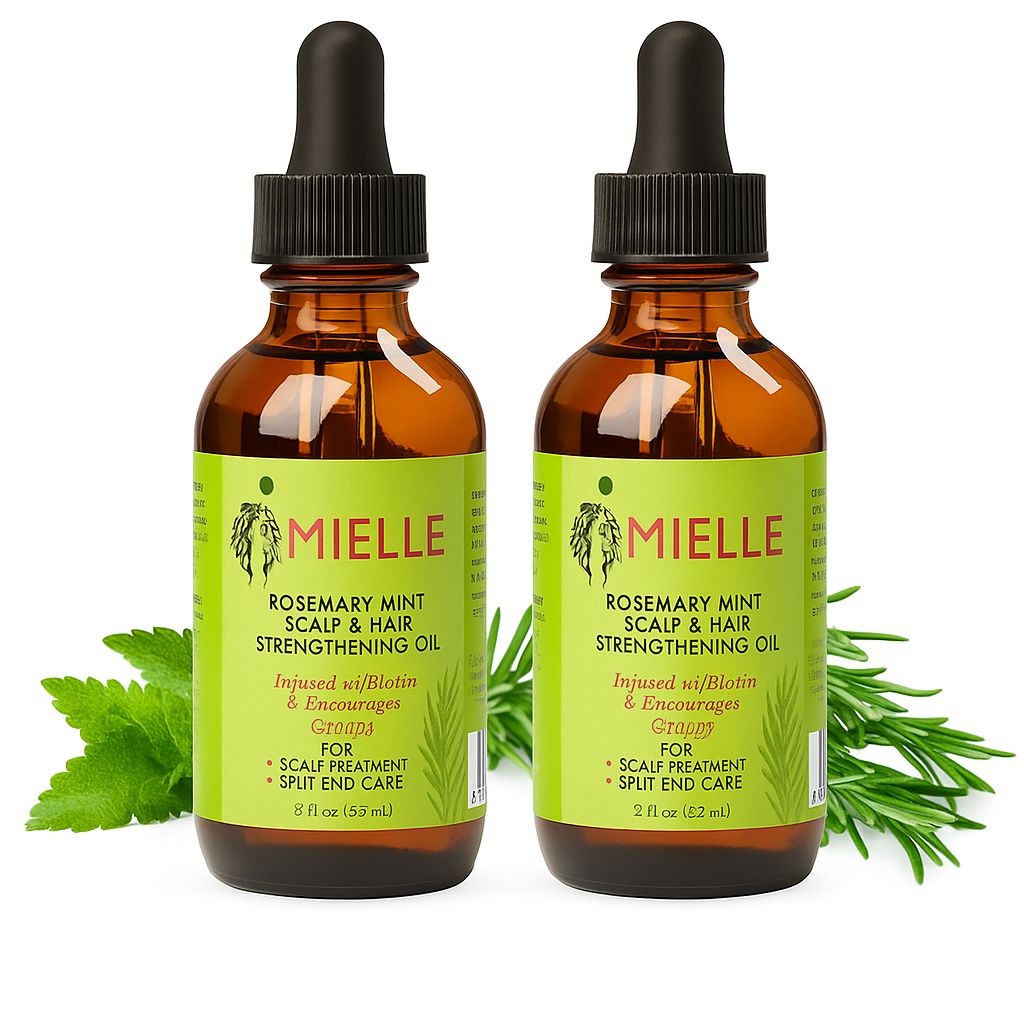 Mielle Rosemary Mint Strengthening Oil 59 ml – Aceite Capilar con Biotina para Crecimiento, Puntas Abiertas y Cuero Cabelludo