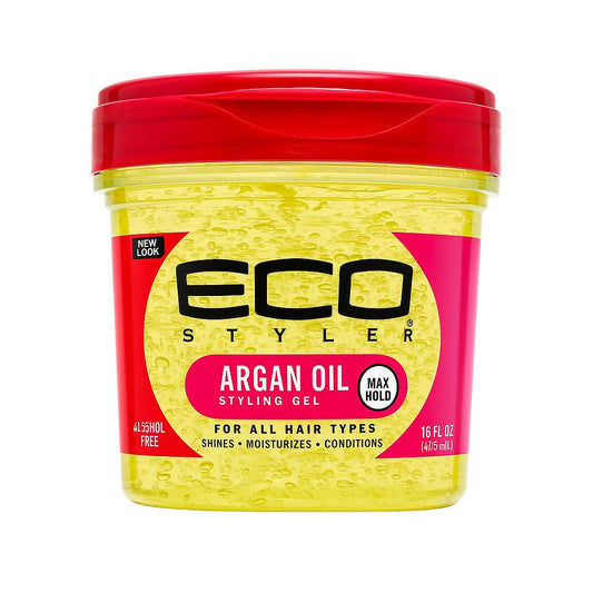Eco Styler Argan Oil Gel 473 ml – Gel de Peinado con Aceite de Argán y Fijación Máxima para Todo Tipo de Cabello
