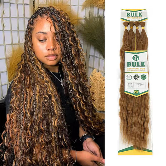 Bulk Synthetic Hair 20” – Premium Fiber Blend
