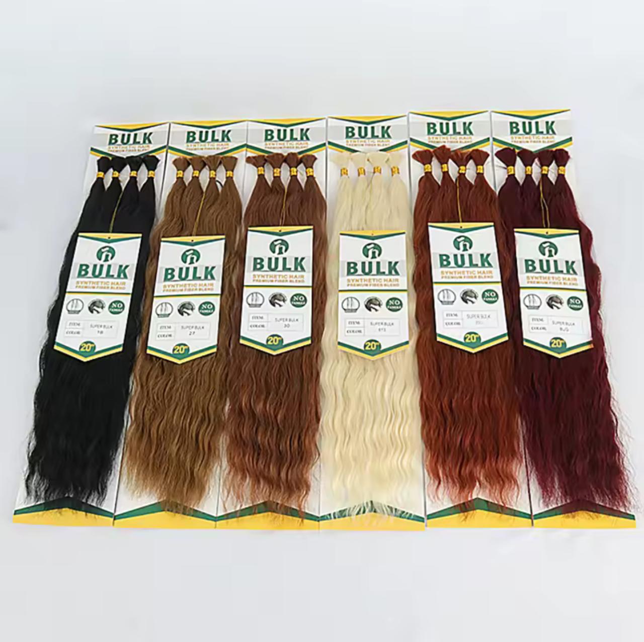 Bulk Synthetic Hair 20” – Premium Fiber Blend