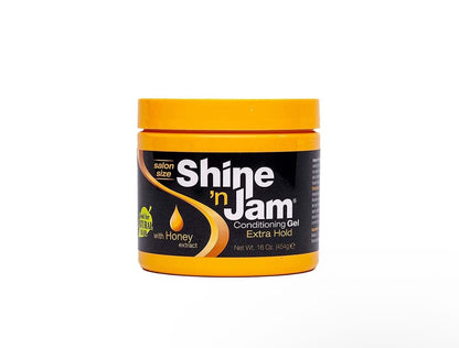 Shine ’n Jam Gel Extra Hold 454 g – Gel Acondicionador con Miel para Trenzas, Baby Hairs y Peinados Definidos